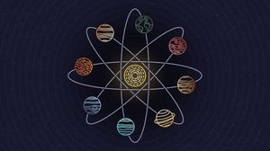 Galactic Spiral: A Harmonious Dance of Planets - Cute Wallpaper