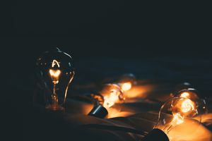 Glowing Bulbs in the Darkness - Cute Wallpaper