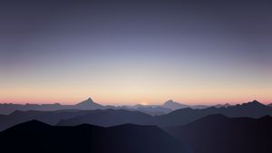 Golden Horizon: Where Mountains Kiss the Sunrise - Cute Wallpaper