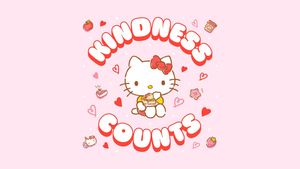 Sweet Kindness Counts: Hello Kitty's Uplifting Message - Cute Wallpaper