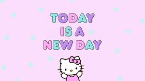 Hello Kitty's Uplifting Day Wallpaper - 可爱壁纸