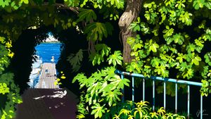 Hidden Coastal Vista - Niedliches Hintergrundbild