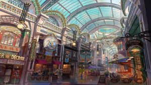 Luminous Metropolis: The Grand Glass Arcade of Future Elegance - خلفية لطيفة