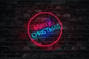 Vintage Neon Christmas Wall Art - Cute Wallpaper
