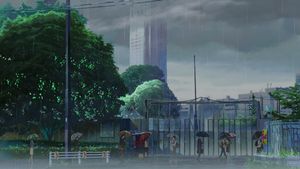 Rain-Soaked Reflections: Neon Cityscape in Anime Style - Fond d'écran mignon