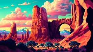 Prism of the Desert: A Surreal Sunset Odyssey - Fondo de pantalla lindo