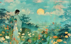 Radiant Sunset Serenity - 귀여운 배경화면