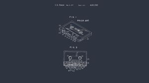 Retro-Futuristic Cassette Tape Tech Art Wallpaper - Cute Wallpaper