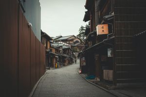 Serene Traditional Japanese Alleyway - Niedliches Hintergrundbild