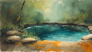 Starry Pond at Dauerweichheit - 귀여운 배경화면