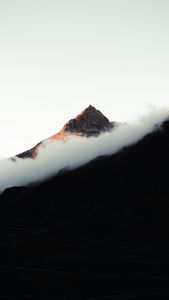 Sunlit Summit: A Majestic Mountain Peak at Golden Hour - Cute Wallpaper