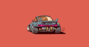 Turbo Vice: Stylized Car Illustration - かわいい壁紙