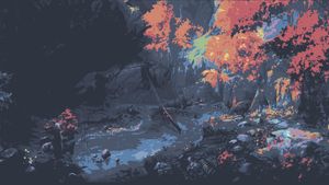 Whispers of the Crimson Grove - Cute Wallpaper